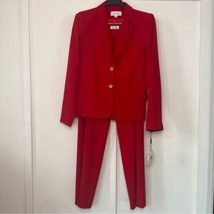 Calvin Klein Women's Red Wide leg Pantsuit